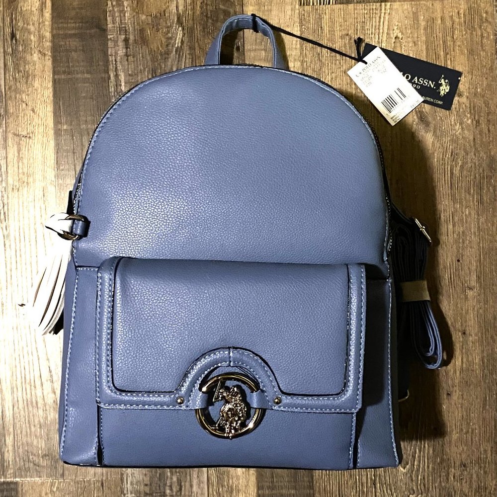 U.S. Polo Assn. powder Blue Backpack - Picture 2 of 7